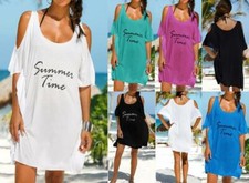 AU STOCK OFF SHOULDER TUNIC KAFTAN KIMONO MINI DRESS BIKINI COVER UP SW087