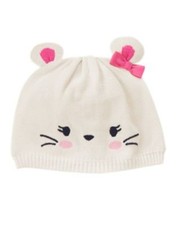 GYMBOREE FAIR ISLE FLURRY MOUSE FACE LINED SWEATER HAT 6 12 24 2T 3T 4T 5 NWT