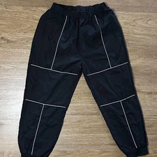 Black Joggers (w/ Reflective Silve Piping)