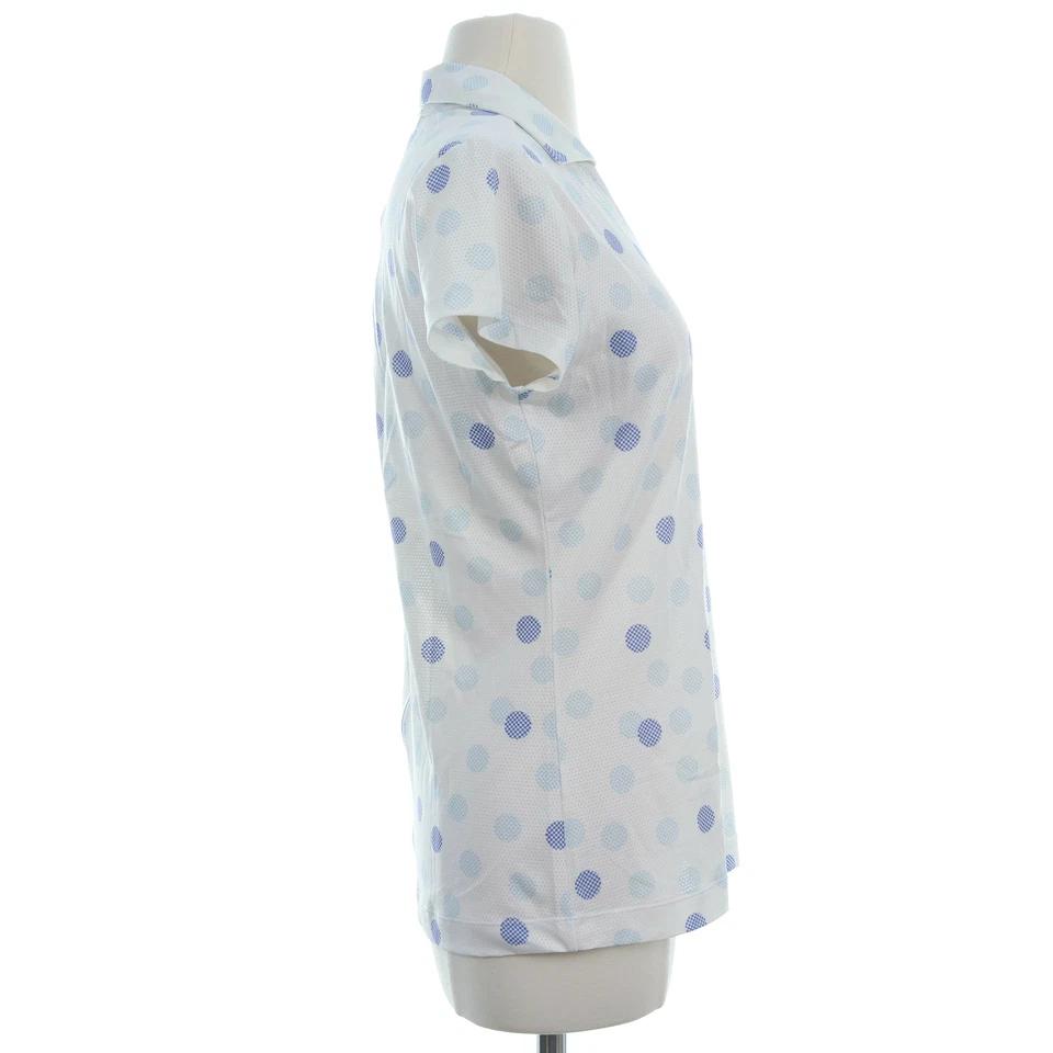 Camisa polo de golf Nike para mujer blanca Tour Performance malla a lunares - talla pequeña Foto 4 de 4