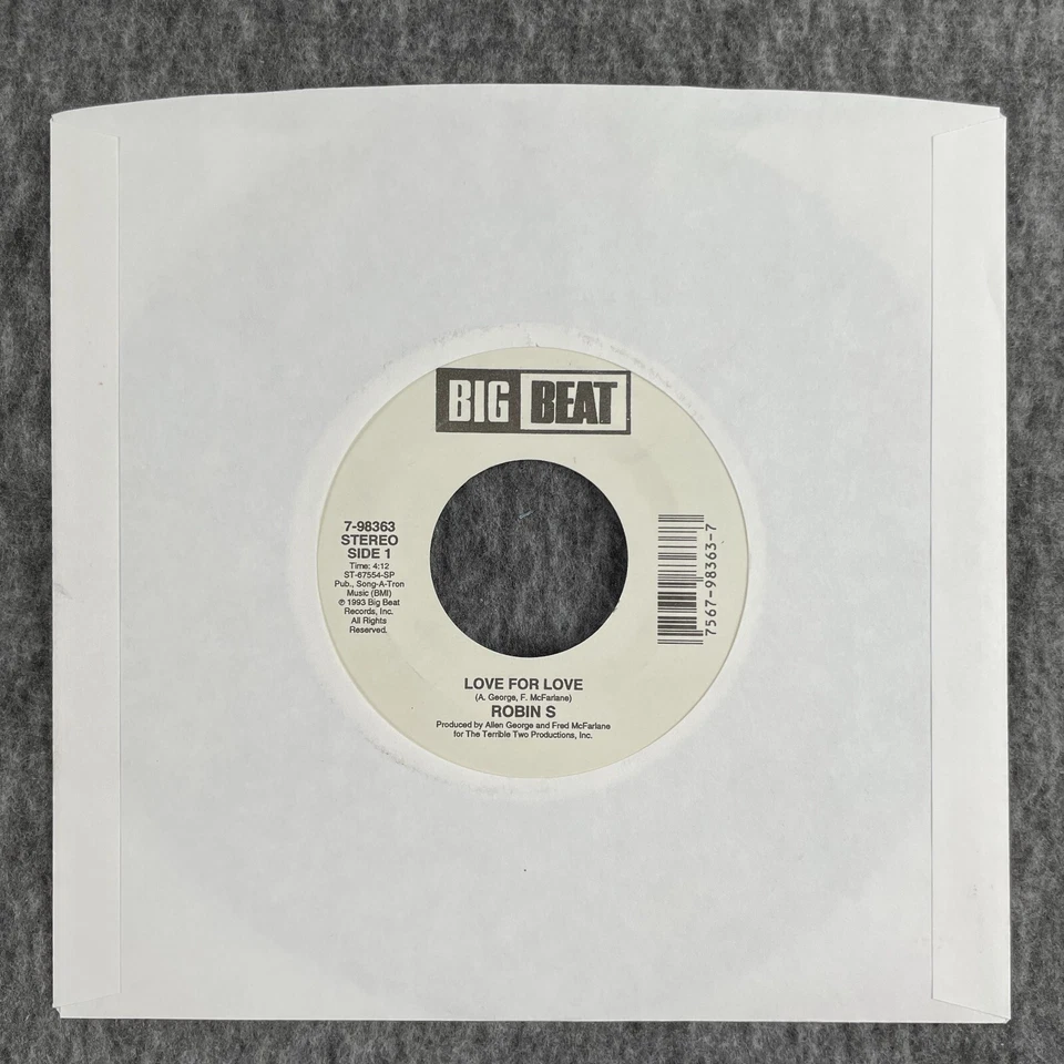 ROBIN S Show Me Love 1992 45 Big Beat 7-98363 NEW UNPLAYED DANCE HOUSE ANTHEM - Image 4 of 4