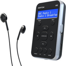 Portable DAB/DAB+ & FM Digital Radio | Sports Earphones Included | Clear Digital
