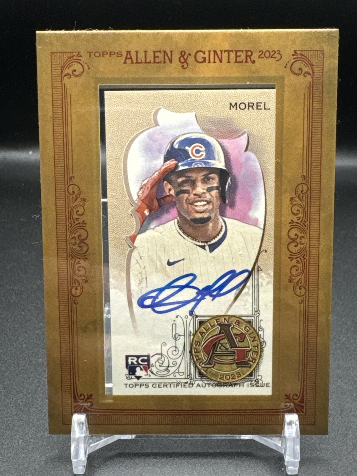 2023 Topps Allen Ginter CHRISTOPHER MOREL RC Rookie Framed Auto Mini SP Cubs