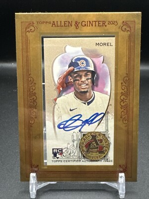 2023 Topps Allen Ginter CHRISTOPHER MOREL RC Rookie Framed Auto Mini SP Cubs
