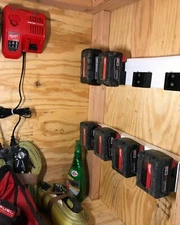 M18 / M12 MILWAUKEE BATTERY/TOOL MOUNT -- WORKBENCH -- WORKSHOP CUSTOM COLORS