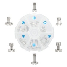 CAMVATE Camera Tripod QR Plate Screw Slotted Head 1/4"-20  3/8"-16 Thread Bolt