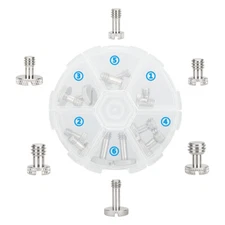 CAMVATE Camera Tripod QR Plate Screw Slotted Head 1/4"-20 & 3/8"-16 Thread Bolt