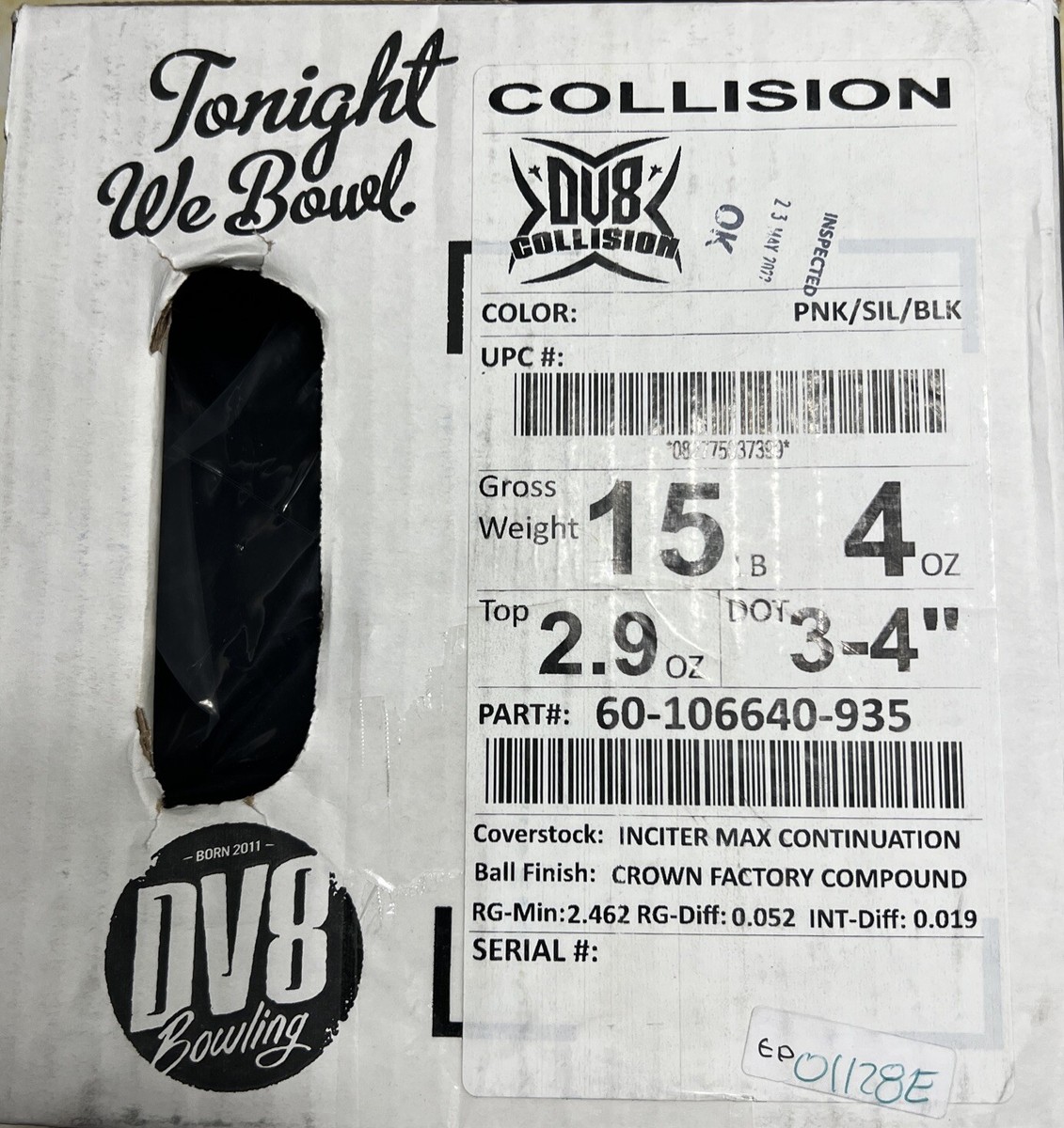 15lb DV8 Collision Bowling Ball NIB! | eBay