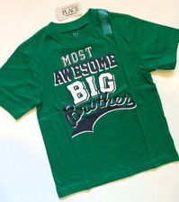 NEW "Most Awesome BIG Brother" Boys Shirt 4 xs 7-8 M 14 XL Gift Green SS
