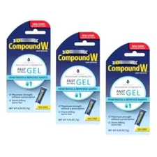 (3 Pack) Compound W Maximum Strength Wart Remover Fast Acting Gel 0.25 Oz