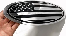 12inch Metal US Flag Oval Badge Emblem for 2018-2023 Ford F250 F350 F450 F550