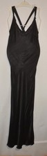 Per Una women's long black bead detail evening dress UK size 12