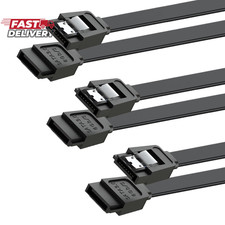 SATA Cable III for SSD HDD Data,3 PCS 6Gbps Straight Angle 15 Inch Sata Data Cab