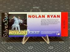 NOLAN RYAN ⚾7th No-Hitter⚾ 1991 Field of Vision Silver Star AuthenTicket