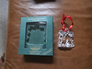 Waterford MARQUIS CRYSTAL Noah's Ark Monkeys ornament Two By Two” 2nd in series