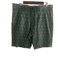 Walter Hagen Men's Golf Shorts Star Print Performance Green Pink 36