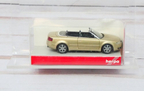 Herpa 023061, Audi A4 Cabrio Convertible, Champaign Metálico, Escala 1/87 HO | Zustand: New