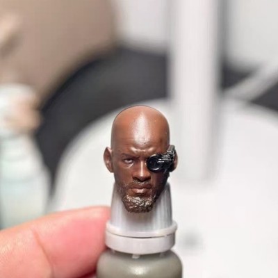1/12 Painted Floyd Lawton Deadshot Head Carving Model Toys Fit Ml Figure