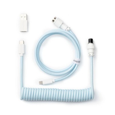 Keychron Coiled Aviator Cable Kabel für mechanische Tastatur Light Blue Einfach