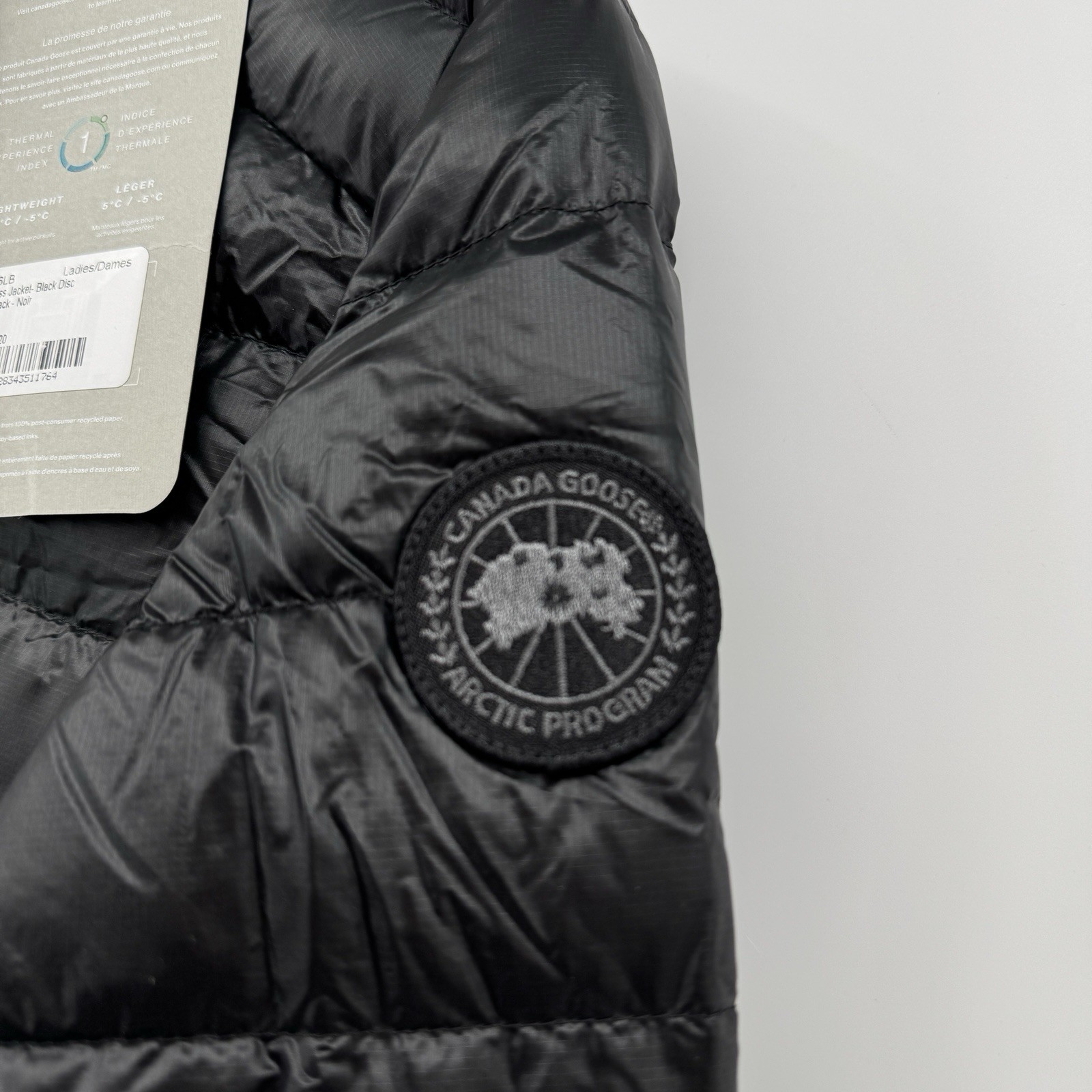 Canada Goose Women's Cypress Down Puffer Jacket sz L Full Zip Black Label/Patch thumbnail 3