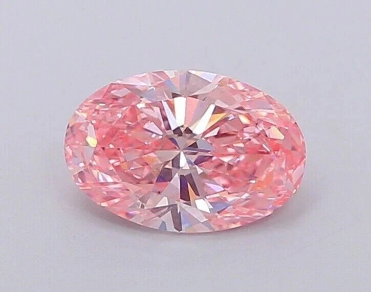 1.5Ct Lab Grown CVD Diamond Fancy Vivid Pink Color Oval Cut VS1 IGI Certified R1 - Image 4 of 4