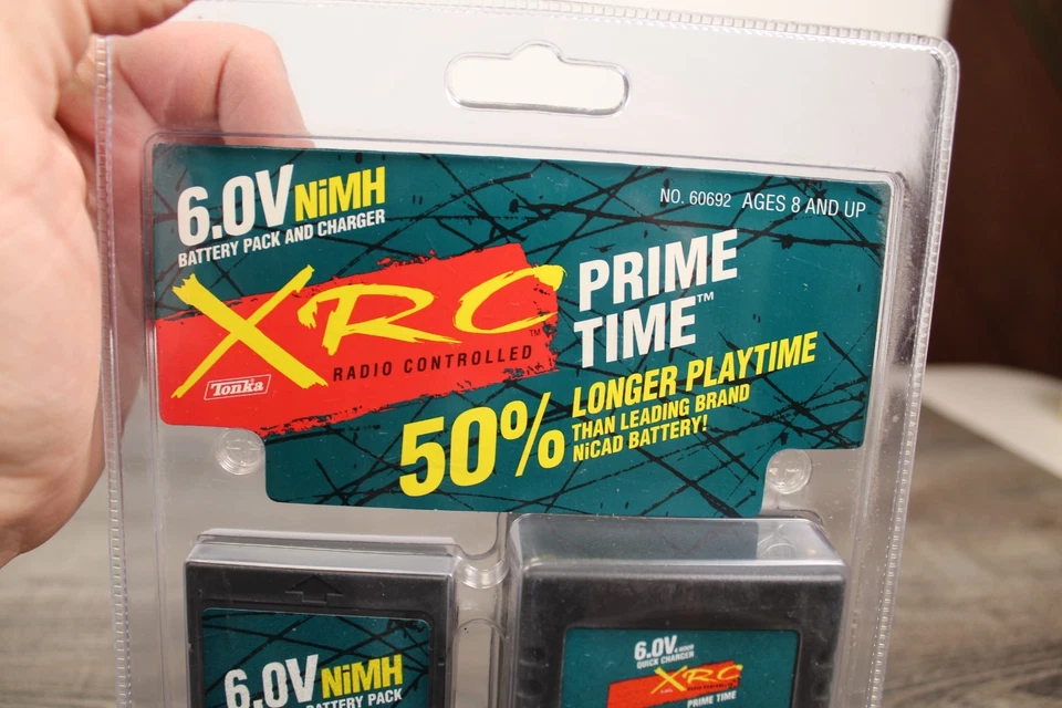 Nuevo de Lote Antiguo Tonka XRC 6.0V NiMH Paquete de Batería Cargador Radio Controlado Prime Time RC COCHE Foto 3 de 4