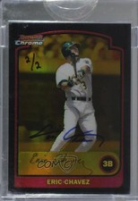 2006 Bowman Originals 2/2 Eric Chavez (2003 Chrome Gold) #45 Buyback Auto fl4