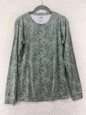 Kari Traa Fryd Baselayer Shirt Size L Floral Performance Outdoor Sage Green