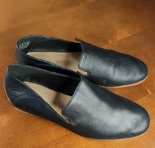 Clarks Women s Cushion Plus Loafers 6M Black Leather Slip On Comfort Flats