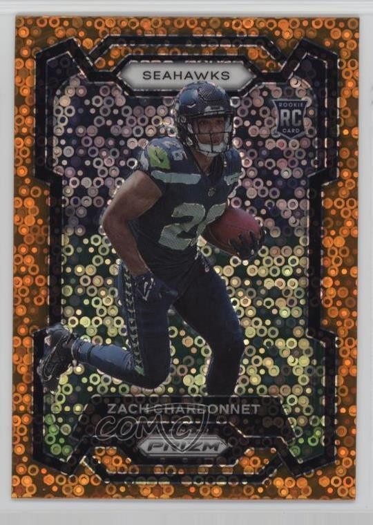 2023 Panini Prizm Rookies Disco Prizm Zach Charbonnet #392 zo6
