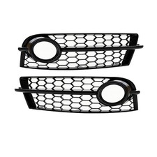 Satz Waben Nebelscheinwerfergitter Schwarz Glanz für Audi TT 8J ab 2006 Serie