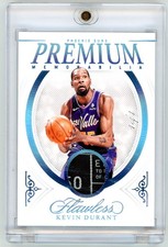 2023-24 Panini Flawless Kevin Durant Premium Tag Patch Memorabilia Platinum 1/1