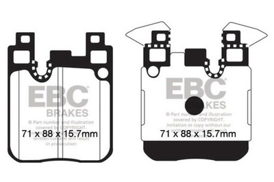 EBC Yellowstuff Rear Brake Pads for BMW M3 F80   Street & Track Performance