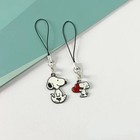 2Pc Snoopy Cartoon Keychain Cute Pendant Bag Phone Charm Lanyard Unisex Gift