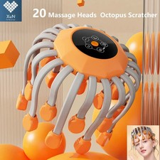 Orange Octopus Head Massager 10 20 Independent Massage Heads Wireless Vibration