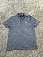 Adidas Polo Shirt Mens Large Blue Golf Logo