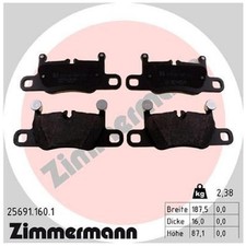 Satz Bremsbeläge Bremsklötze hinten für Porsche 911 991 992 | 24230607