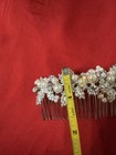 David’s Bridal Delicate Floral Hair Comb Crystals Rhinestones Pearls Glistening — photo 9