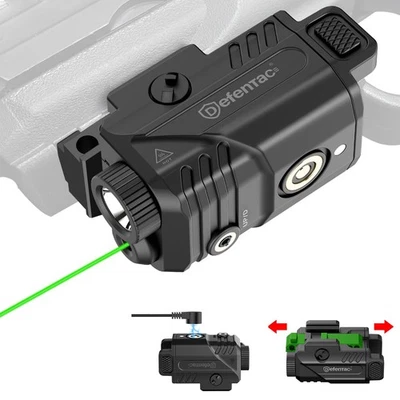 DEFENTAC 450 Lumens Green Laser Light Combo for P365/X/XL – Rechargeable & Adjustable