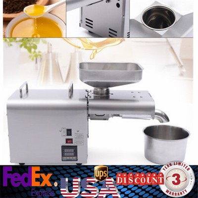 7 Kg/H Oil Press Machine Automatic Oil Extractor Cold/Hot Oil Presser 0.75 KW~