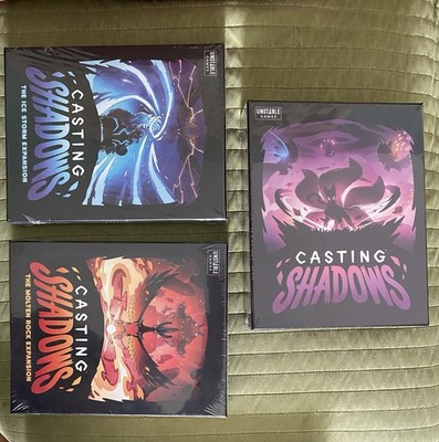 NEW Casting Shadows Kickstarter Exclusive Game Pledge + 2 Expansion Packs!! SEAL