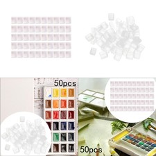 50x Empty Watercolor Paint Pans 2ml Men Women Gouache Multipurpose Compact