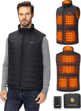 Men  S Heated Vest with Battery Pack Included 16000Mah 7.4V, Warming Heated Vest