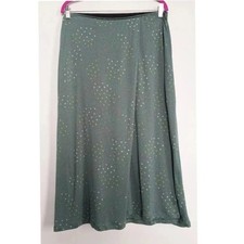 Gudrun Sjoden Faux Wrap Polka Dot Skirt Turquoise Women's Size L