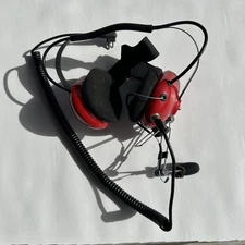Racing Electronics Racing Headset Dual Ear with Boom Microphone Red untested