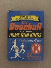 1985 Topps Circle K All Time Home Run Kings Baseball Collectors Set 33 Cards