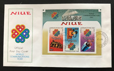 NIUE  - 1984 WORLD COMMUNICATION YEAR M/S FIRST DAY COVER SG MS526