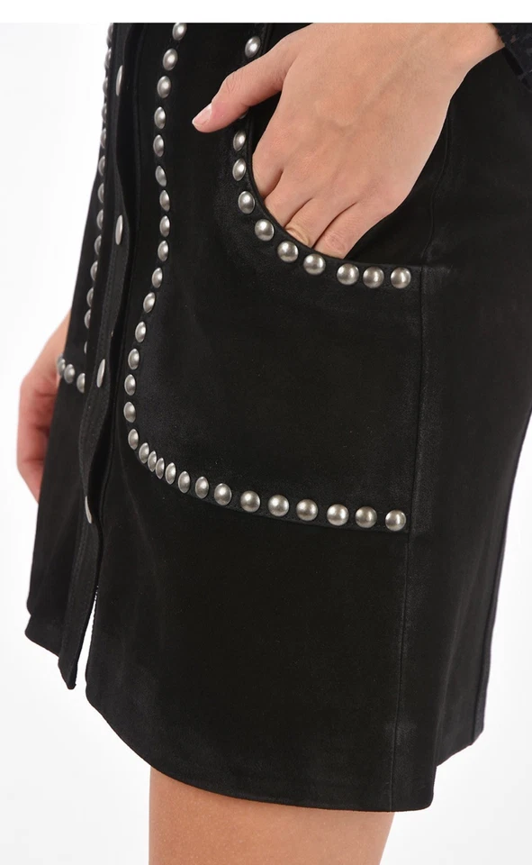 NASTY GAL Mujer Negro Gamuza Artemide Mini con XS Foto 4 de 4