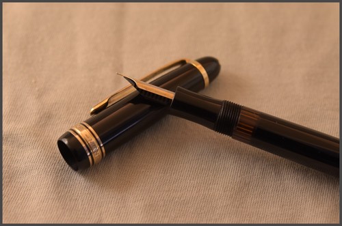 VTG MONTBLANC 142 /GERMANY 50'S / CELLULOID / EXCELLENT / EF 585 14C NIB - 第 6/19 張圖片