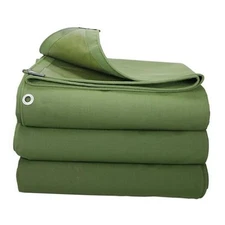 Canvas Tarp, Canvas Tarps Heavy Duty Waterproof, for Outdoors, Truck, 6 x 6 ft